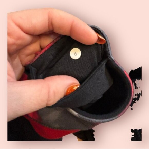 Lululemon groove leggings size 6 reversible red‎ grey and black - Picture 9 of 10